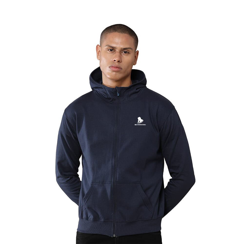 Greys & Blues Unisex Rocky Hoodie with Zip - Navy Blue